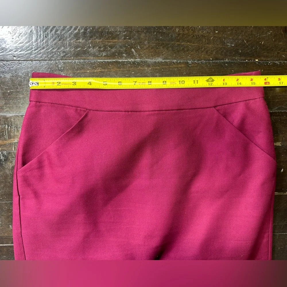 J. Crew The Pencil Skirt - Cotton - Magenta - Size 6